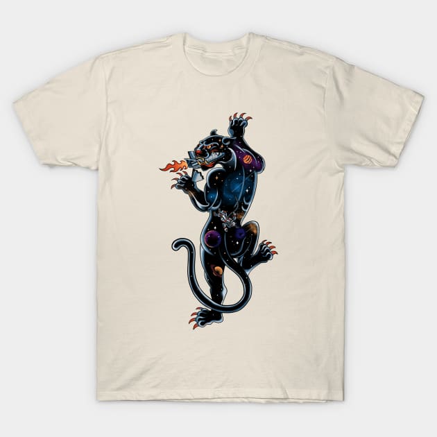 Space Panther T-Shirt by kookylove